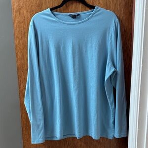 Lands' End Women's Sky Blue Long Sleeve Top